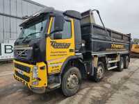 2013 Volvo FMX380 8x4 Tipper Lorry, Hyva Tipping Gear, Reverse Camera, Automatic Gear Box, A/C, (Reg. Docs. & Plating Certificate Available)