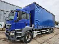 2014 MAN TGS26.260 6x2 Rear Lift Curtainsider Lorry, Rear Steer, Reverse Camera, Manual Gear Box, A/C (Copy Of Reg. Docs. Available/Tested 04/25)