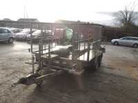 Indespension 3.5 ton Twin Axle Plant Trailer, Ramps, Track Box,