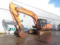 2007 Doosan DX420LC 600mm Steel Tracks, Direct Mount, Thumb Bracket, Piped, Aux, Demo Cage & Boxing Ring, A/C, 70" Bulking Bucket