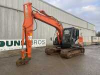 2017 Hitachi ZX130LCN-6, 700mm Steel Tracks, Hydraulic QH, Piped, Reverse Camera, A/C