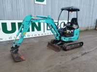 2018 Kobelco SK17SR-3, Manual QH, Expanding undercarriage, Grading blade, Grading bucket