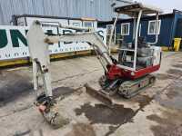 2007 Takeuchi TB016 Rubber Tracks, Blade, Offset, Piped, Expanding Undercarriage, Canopy