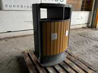 Unused Street Litter Bin With Keys