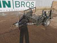 SEB Single Axel Cable Trailer With Hydraulic Hand Pump