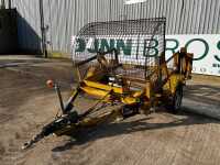 TWS Single Axel Cable Trailer With Hand Hydraulic Pump & Safety Cage